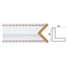 Уголок Decor Dizayn 140-118 Полистирол 2400*81*81 мм